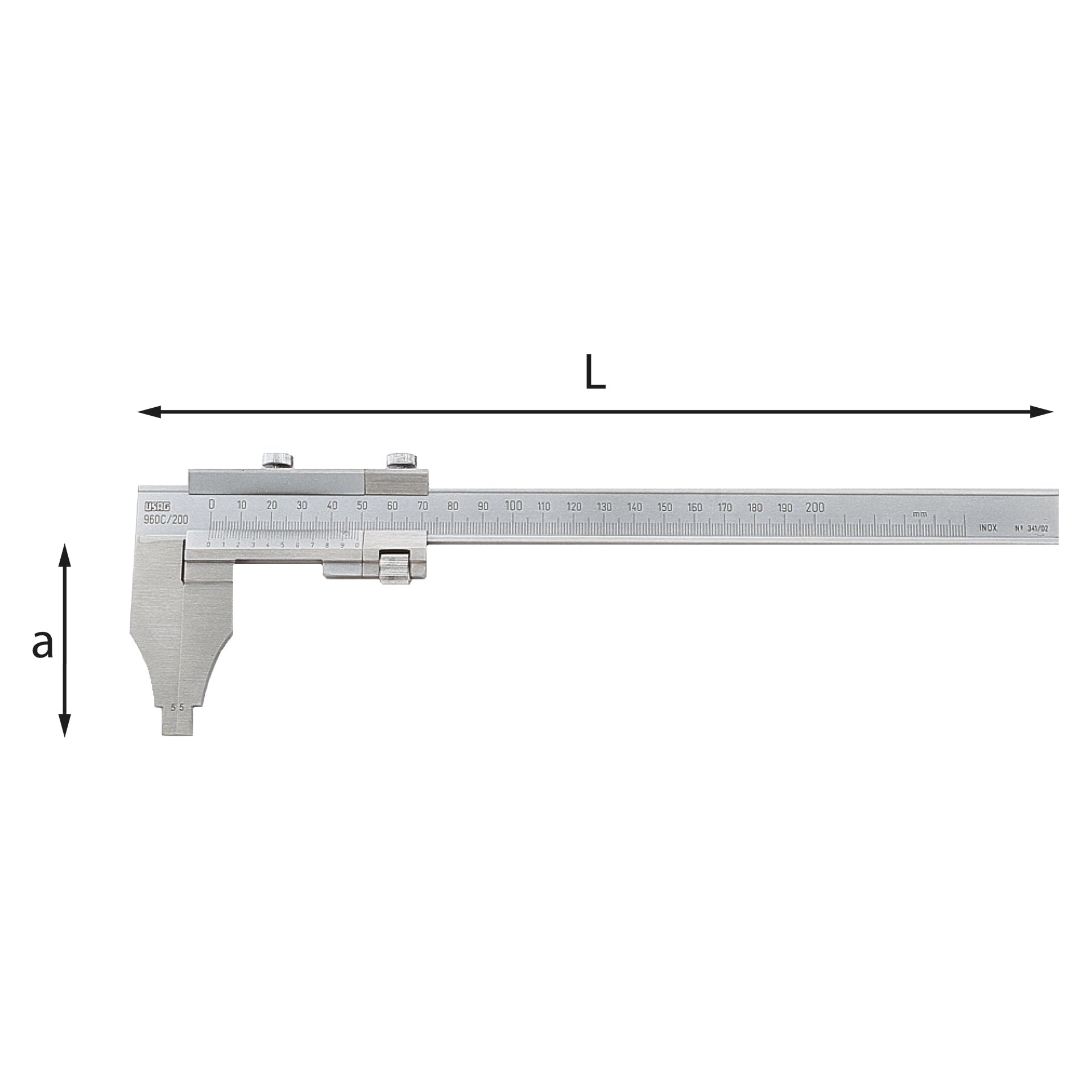 960 C - Fiftieths vernier calipers - Usag  960 C - Fiftieths vernier calipers - Usag